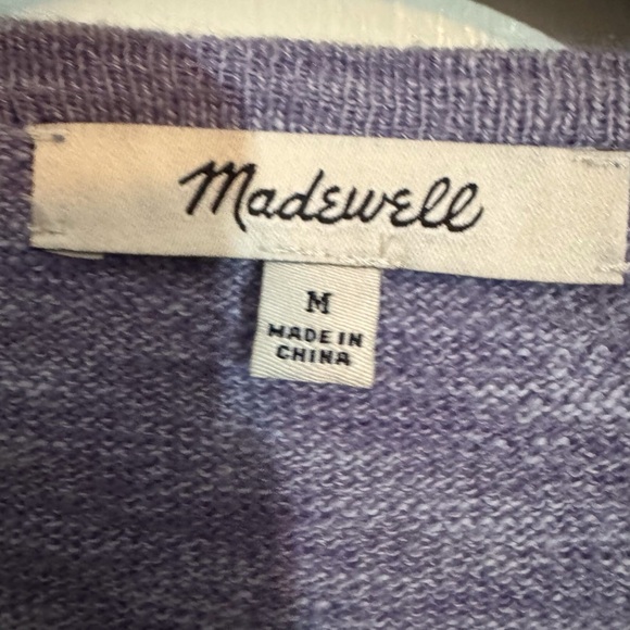Madewell Medium Summer Ryder Cardigan Sweater Purple Pockets Casual Lounge - Picture 7 of 7